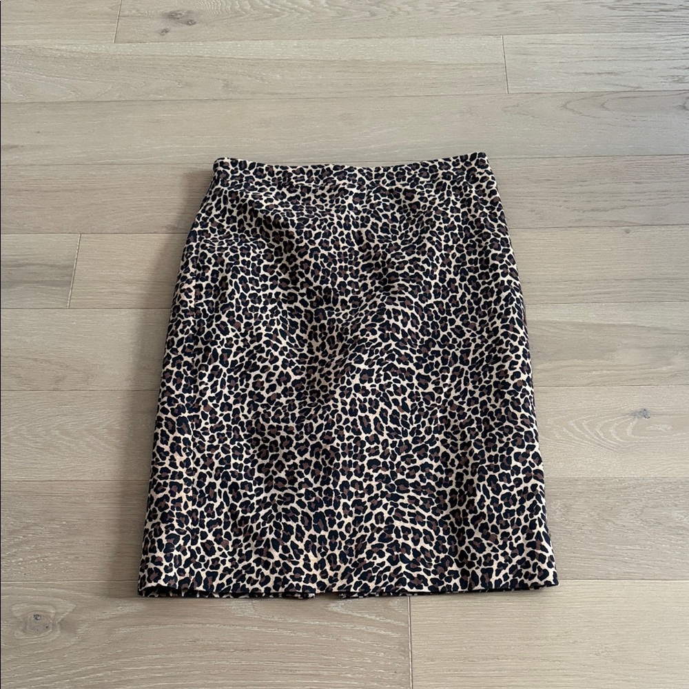 J. Crew Leopard Print Pencil Skirt